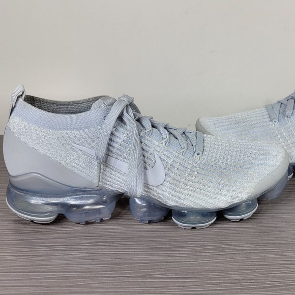 Nike Air VaporMax Flyknit 3 Sneaker, Pure Platinum AJ6900-102, Mens Size 8 / 41 - Picture 7 of 10